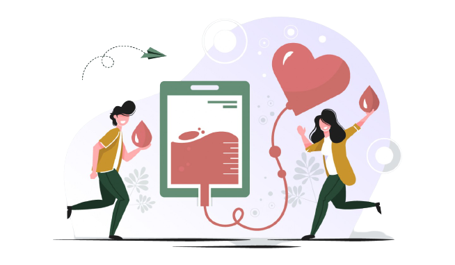 people donate with blood